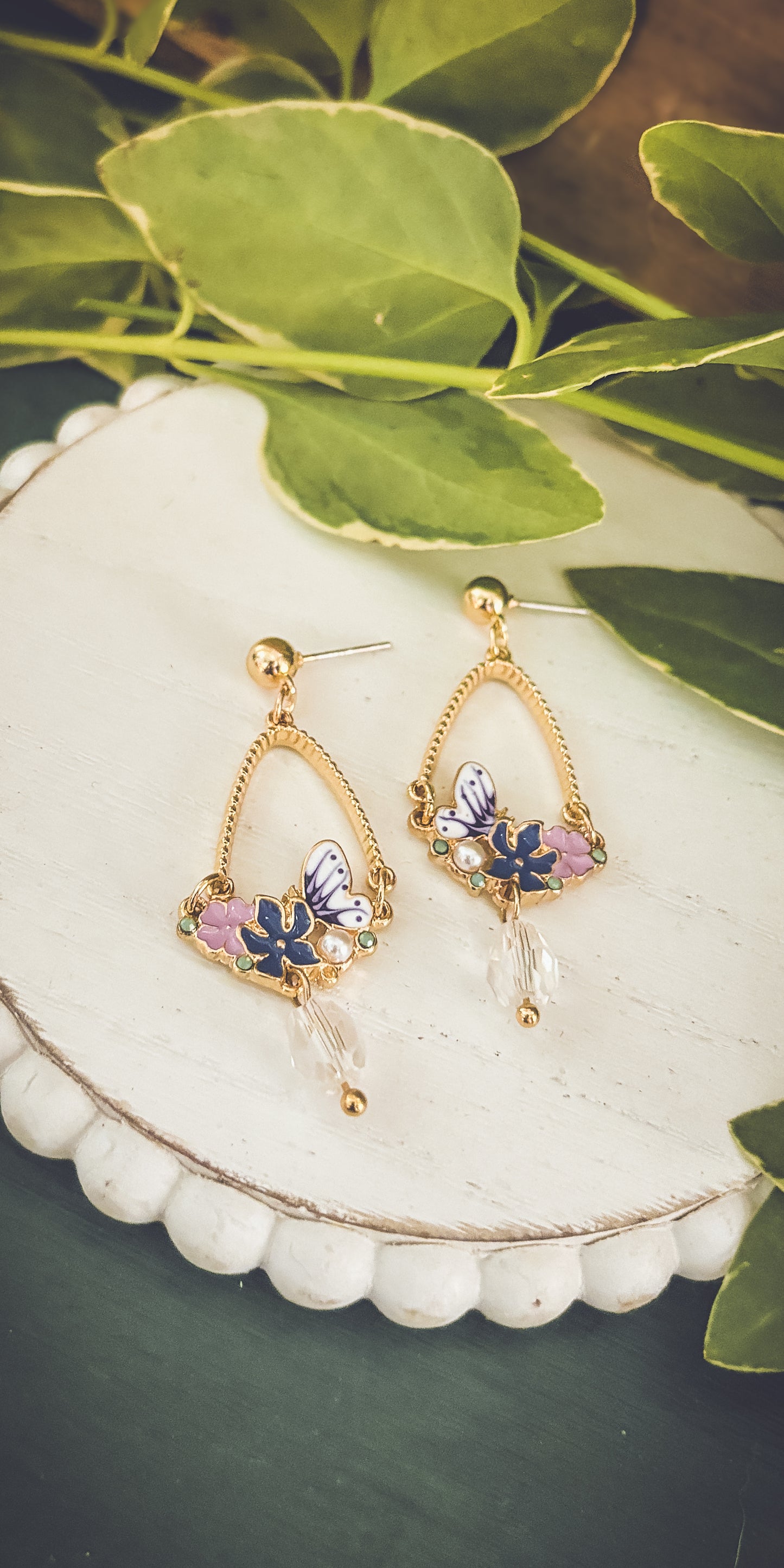 Beautiful Butterfly Drop Earrings