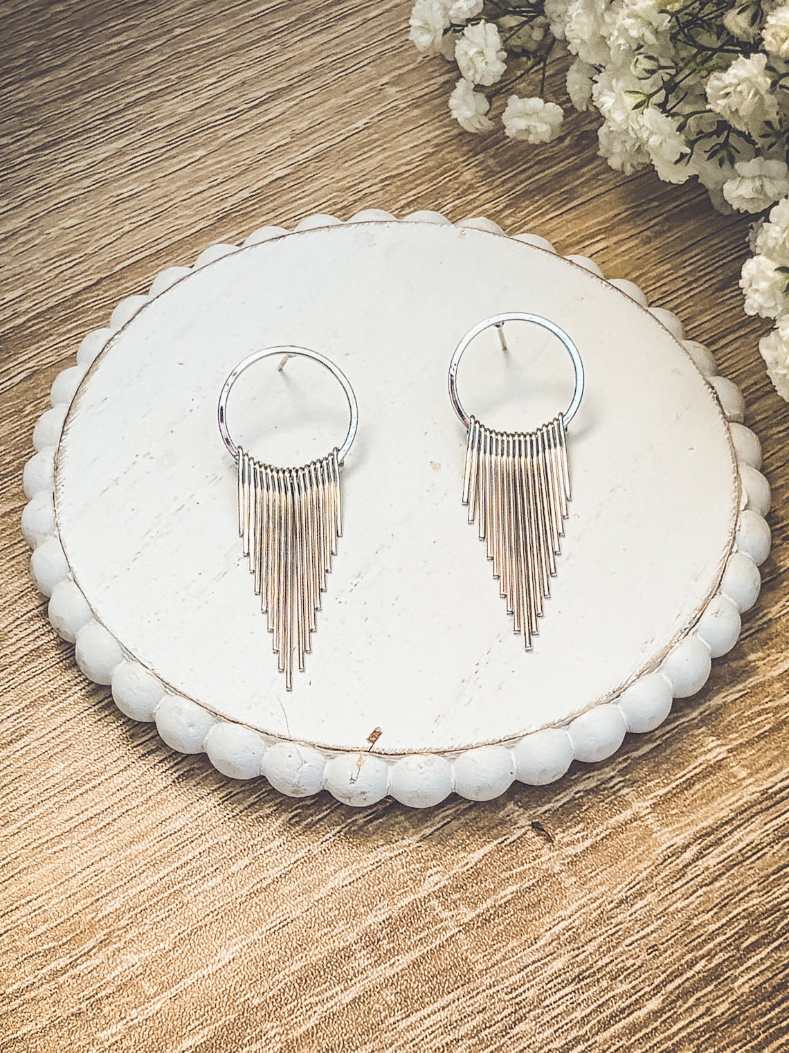 Beautiful Silver Cascade Earrings