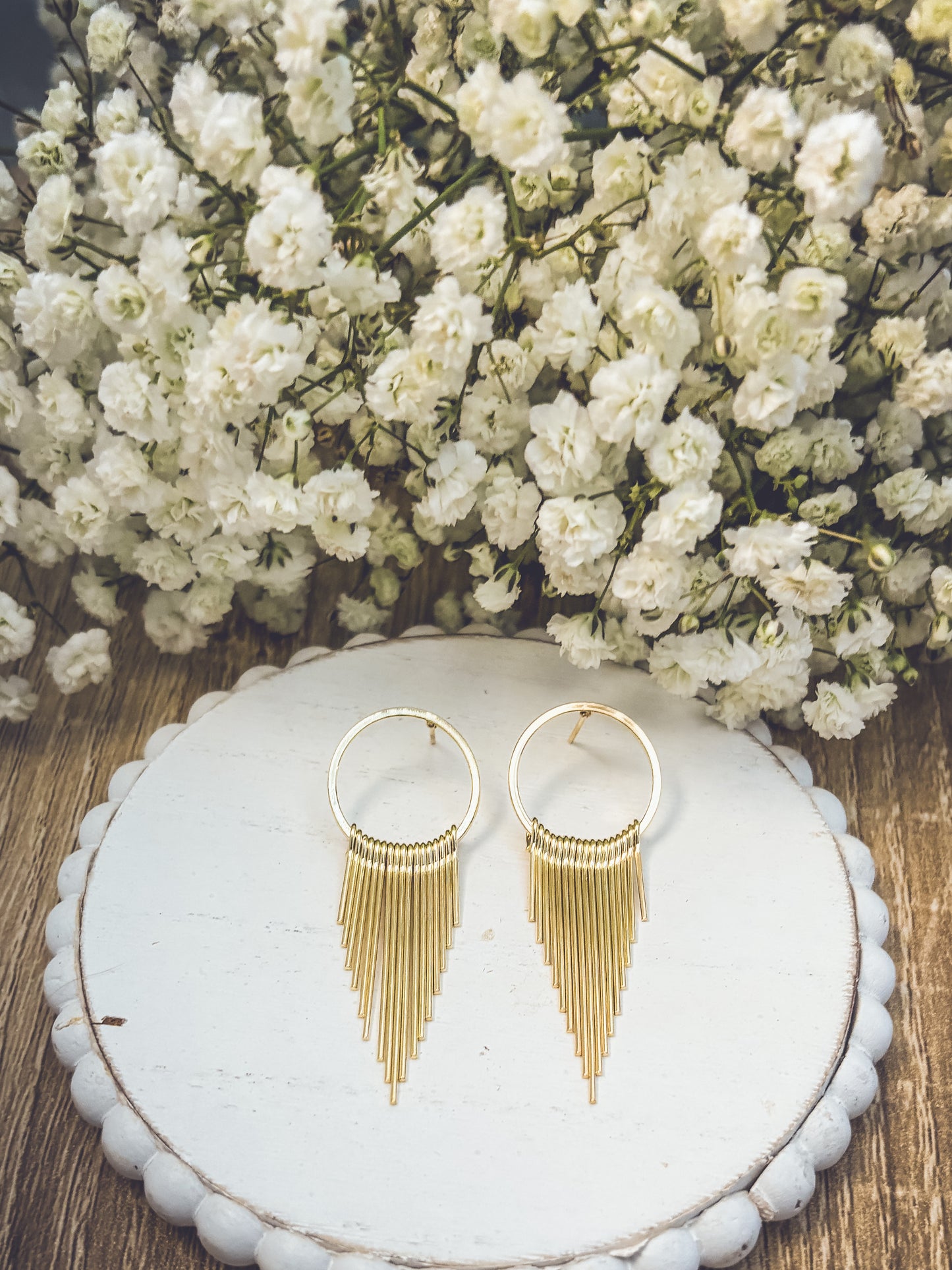 Beautiful Gold Cascade Earrings