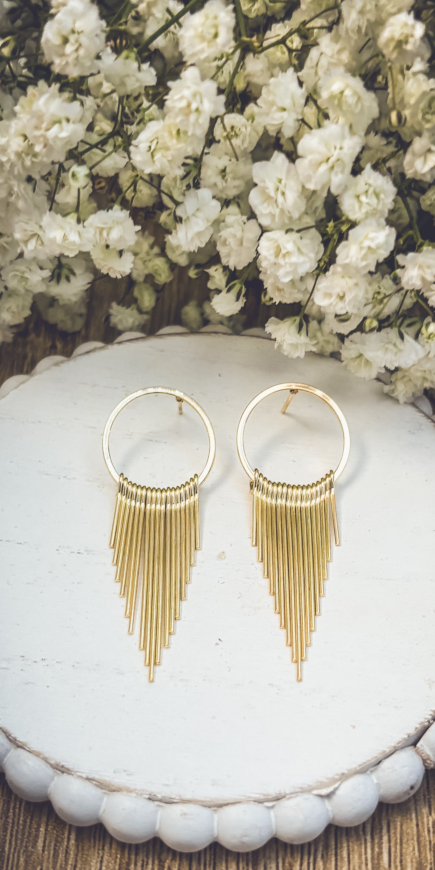 Beautiful Gold Cascade Earrings