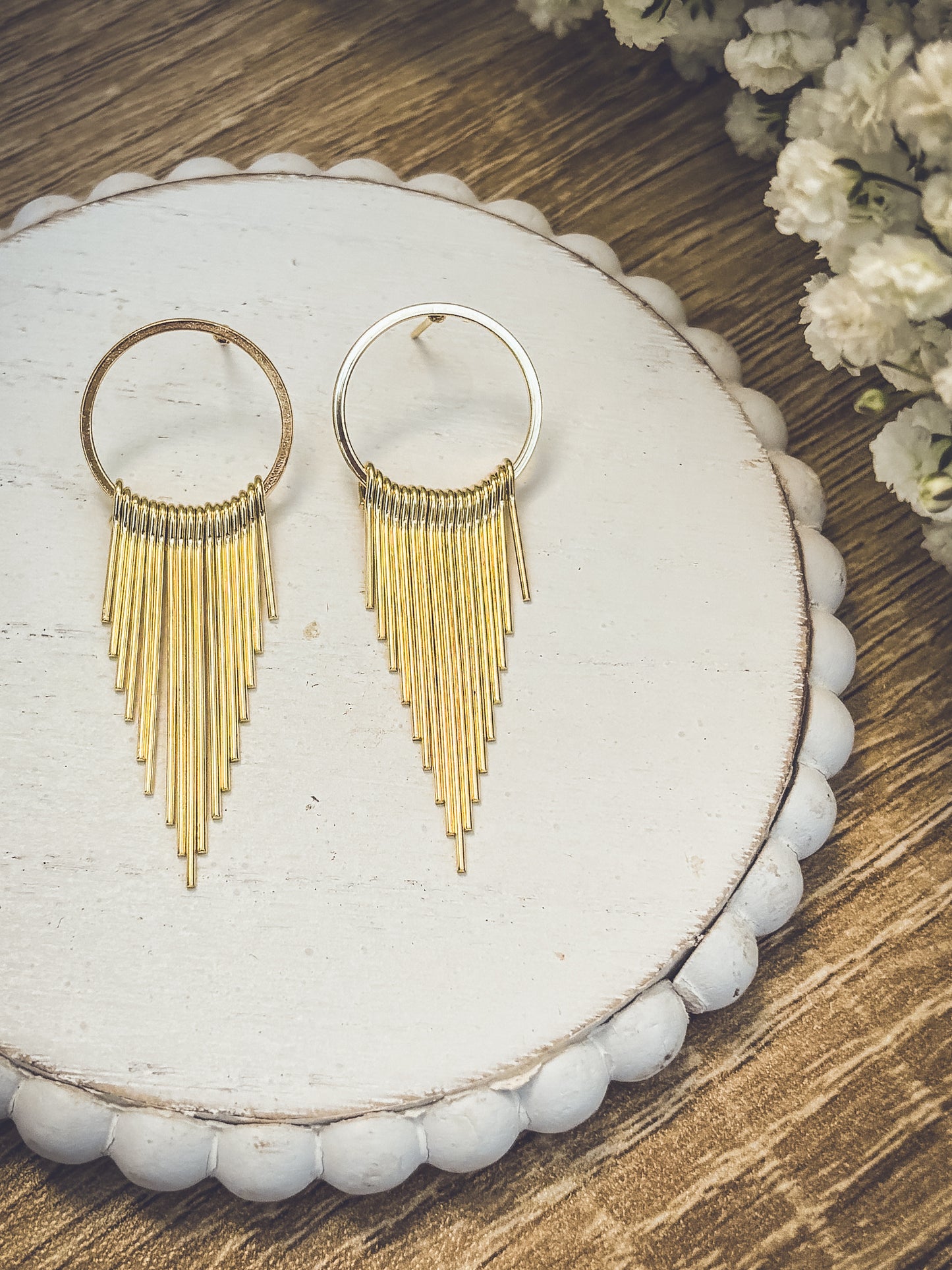 Beautiful Gold Cascade Earrings