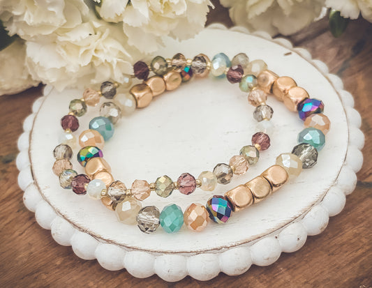 Beautiful Colorful Stacking Bracelet Set