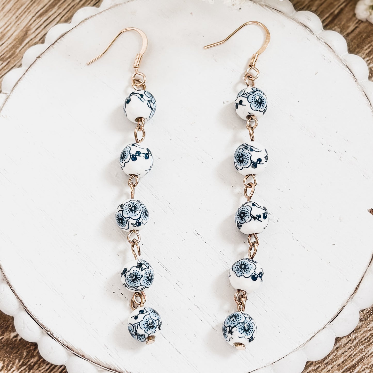 Beautiful Porcelain Drop Earrings