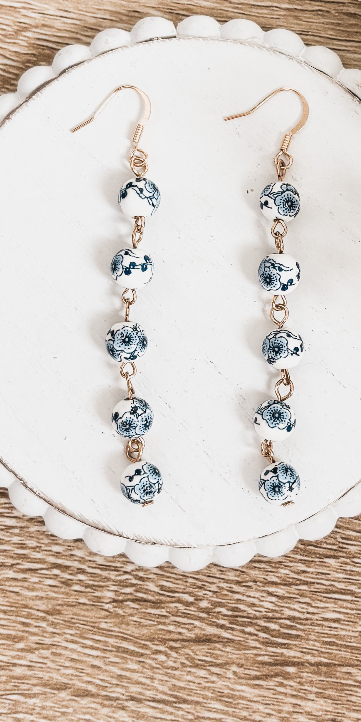 Beautiful Porcelain Drop Earrings