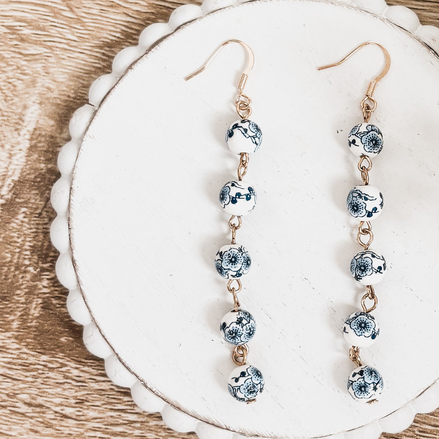 Beautiful Porcelain Drop Earrings