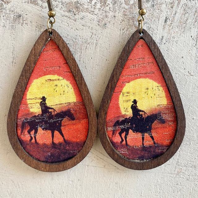 Beautiful Cowboy Sunset Earrings