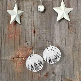 Goregeous Gold or Silver Starlight Mountain Earrings