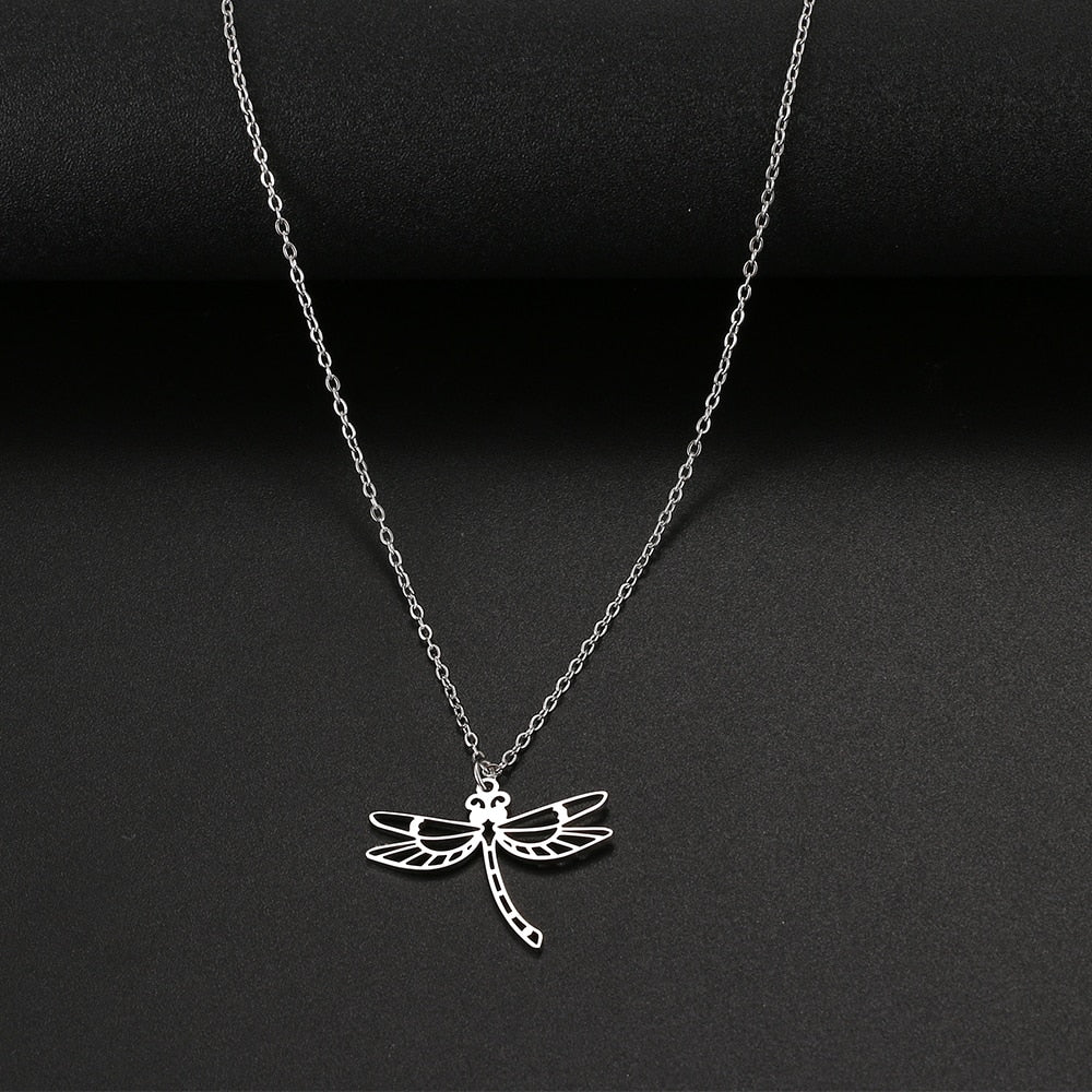 Stainless Steel Dragonfly Necklaces