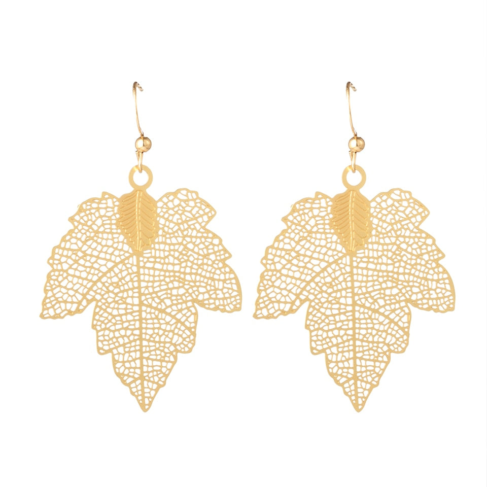 Beautiful Gold Leaf Earrings