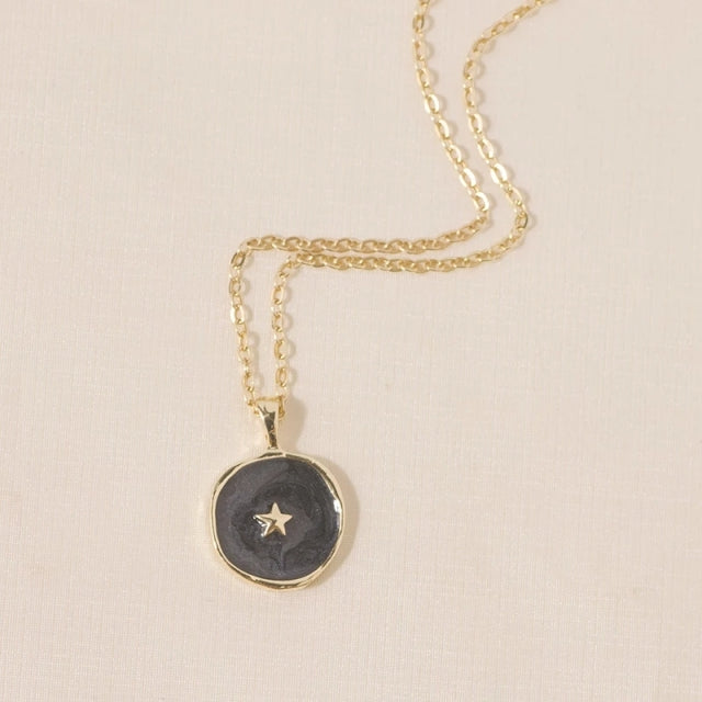 Colorful Moon Star Lightning Pendant Necklaces