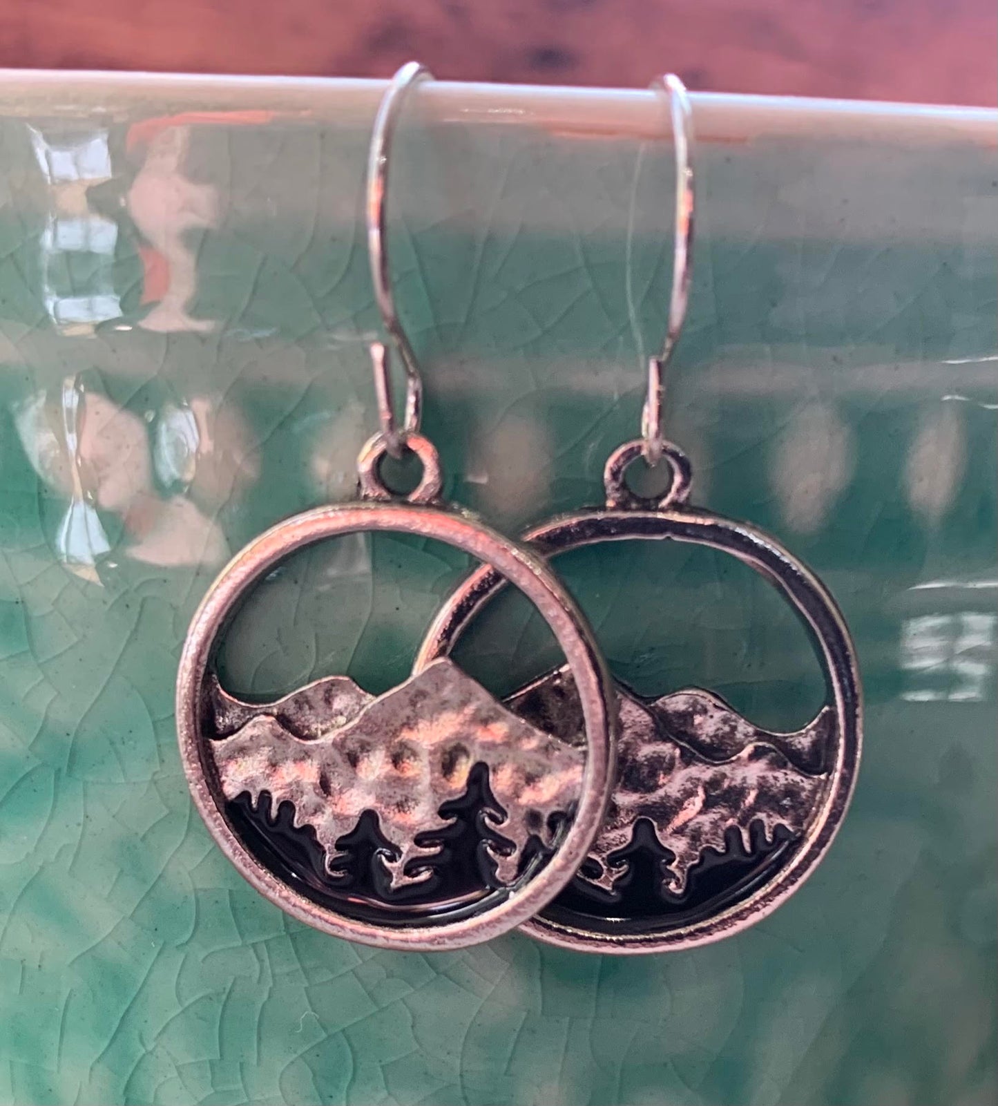 Mountain Serenity Round Drop Earrings